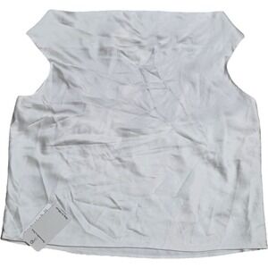 NWT Abercrombie & Fitch Women's White Sleeveless Square Neck Cami Blouse Size XL